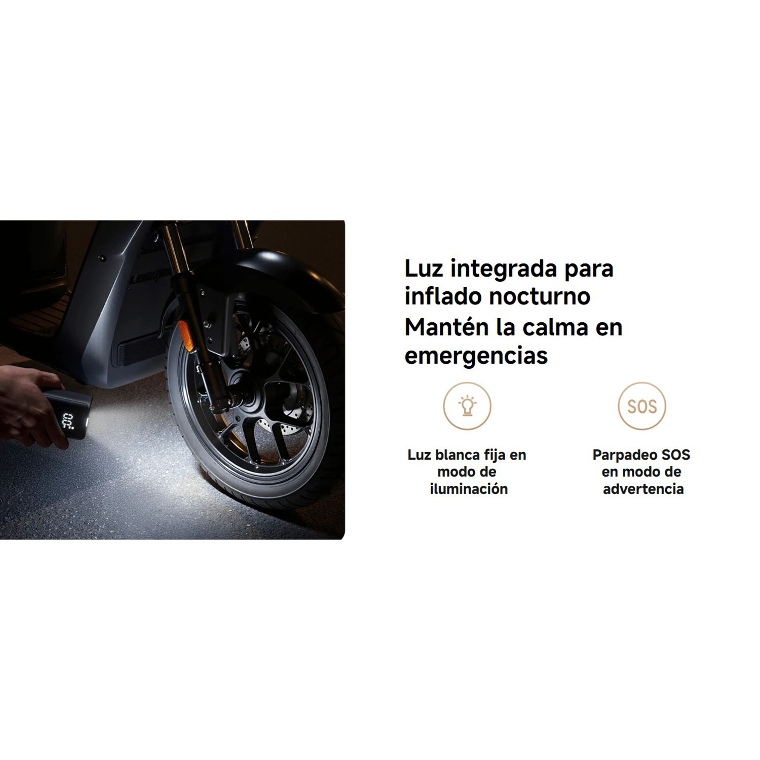 COMPRESOR DE AIRE XIAOMI MIJIA COMPACT PORTABLE ELECTRIC AIR COMPRESSOR 150PSI 5 MODOS INFLADO - 5
