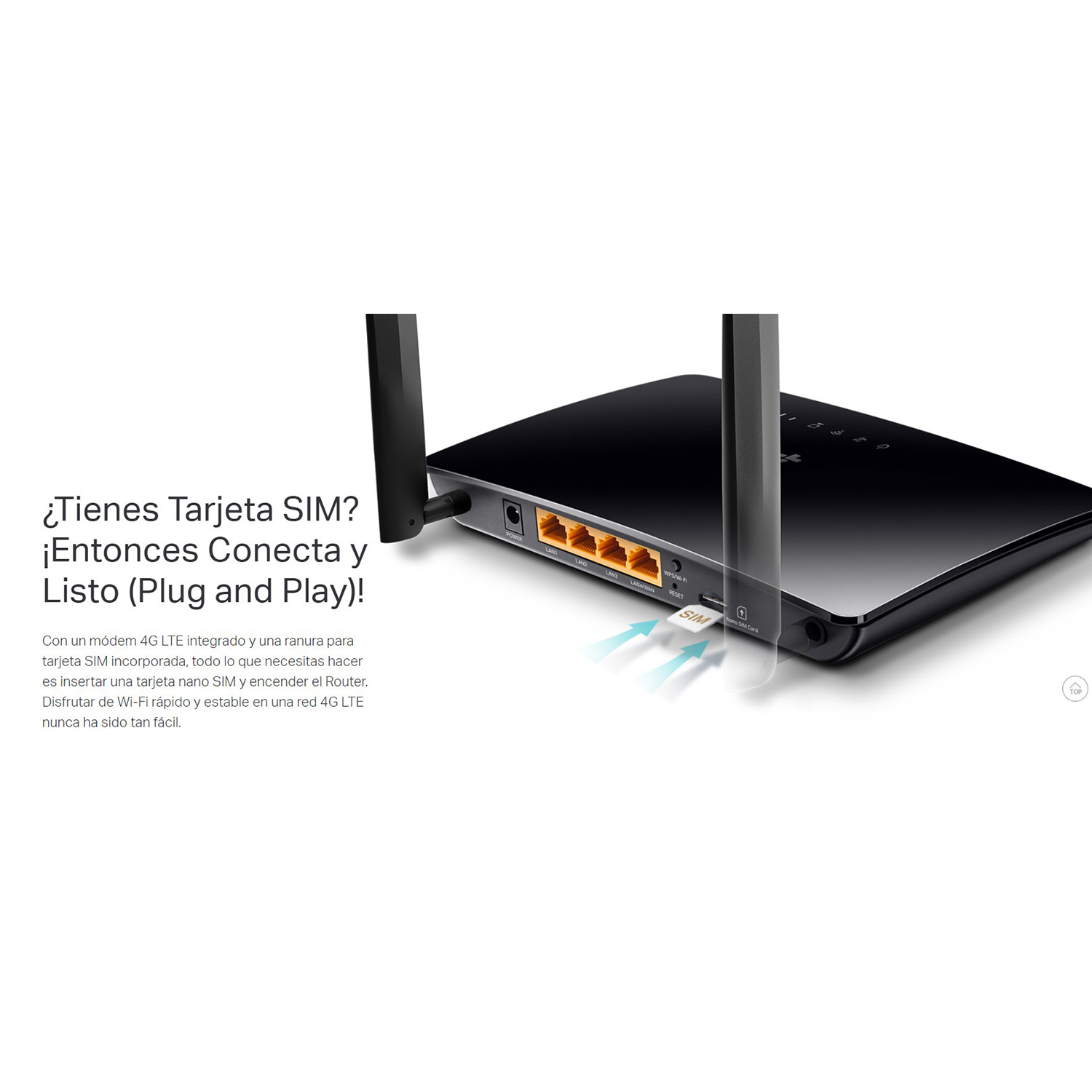 ROUTER TP-LINK ARCHER MR402 4G LTE CAT 4 DOBLE BANDA AC1200 100MBPS WIFI 5 - 2