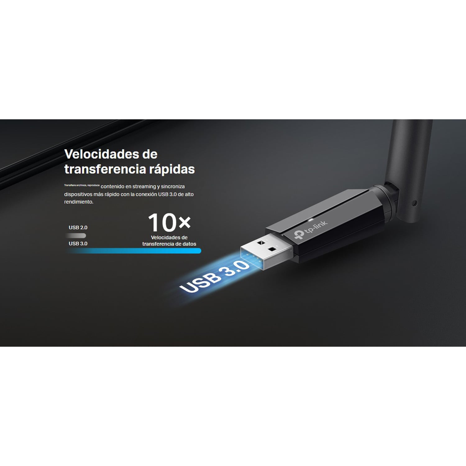 ADAPTADOR WIFI USB TP-LINK ARCHER TBE400U PLUS WIFI 7 TRIBANDA BE6500 - 3