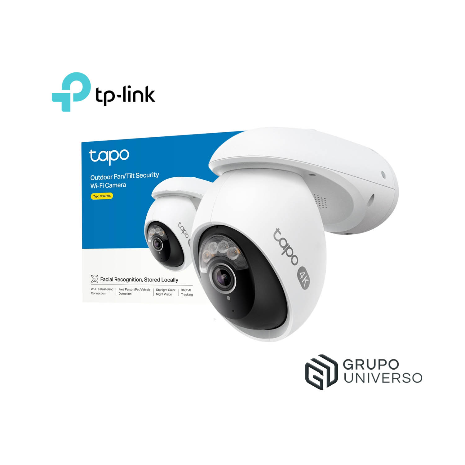 CÁMARA SEGURIDAD TAPO C560WS 4K 8MP CAPACIDAD 512GB AUDIO DOBLE VÍA RECONOCIMIENTO FACIAL EXTERIOR - 1