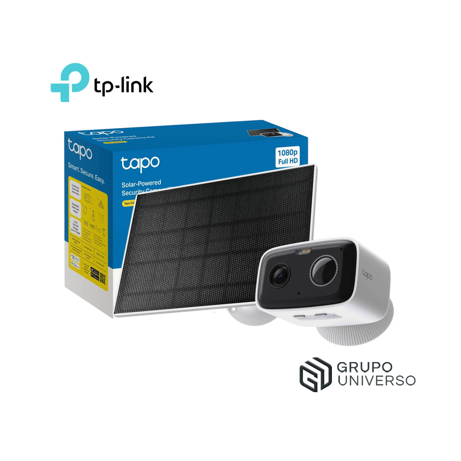 CÁMARA SEGURIDAD TAPO C400 KIT FULL HD CAPACIDAD 512GB WIFI VISIÓN NOCTURNA BATERÍA PANEL SOLAR - 1