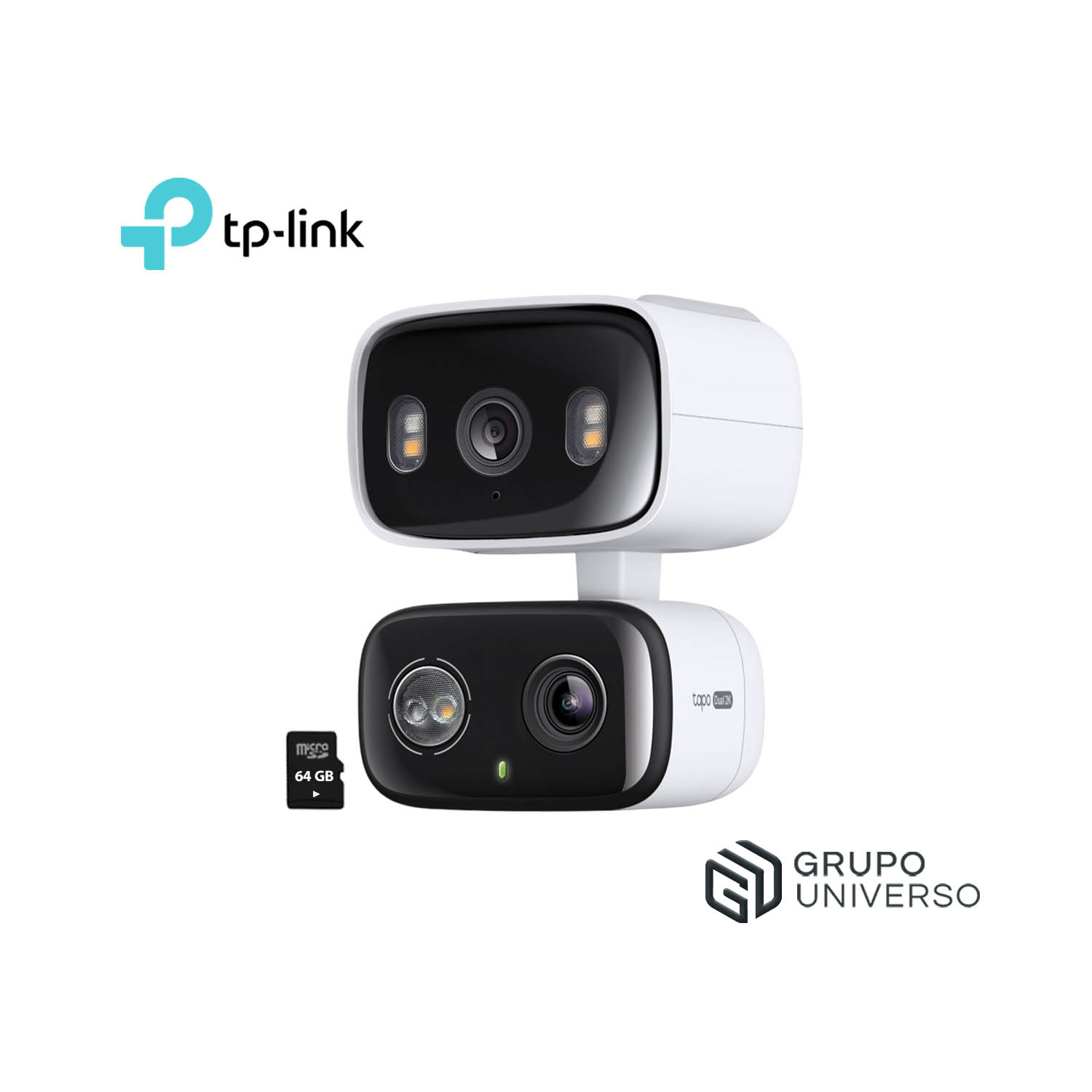 CÁMARA SEGURIDAD TAPO TC34 2K 3MP + SD 64GB DOBLE LENTE DETECCIÓN VEHÍCULOS SIRENA EXTERIOR - 1