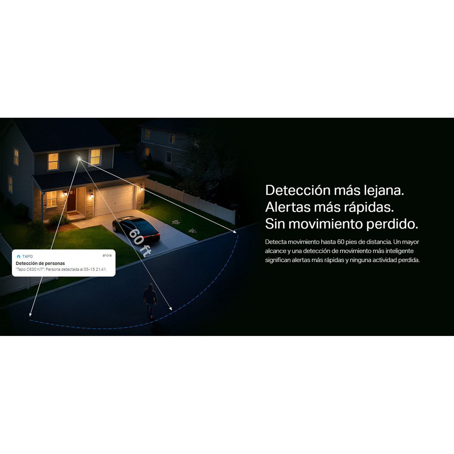 CÁMARA SEGURIDAD TAPO C630 KIT 3K 5MP + SD 256GB WIFI DETECTA MASCOTAS BATERÍA PANEL SOLAR - 4