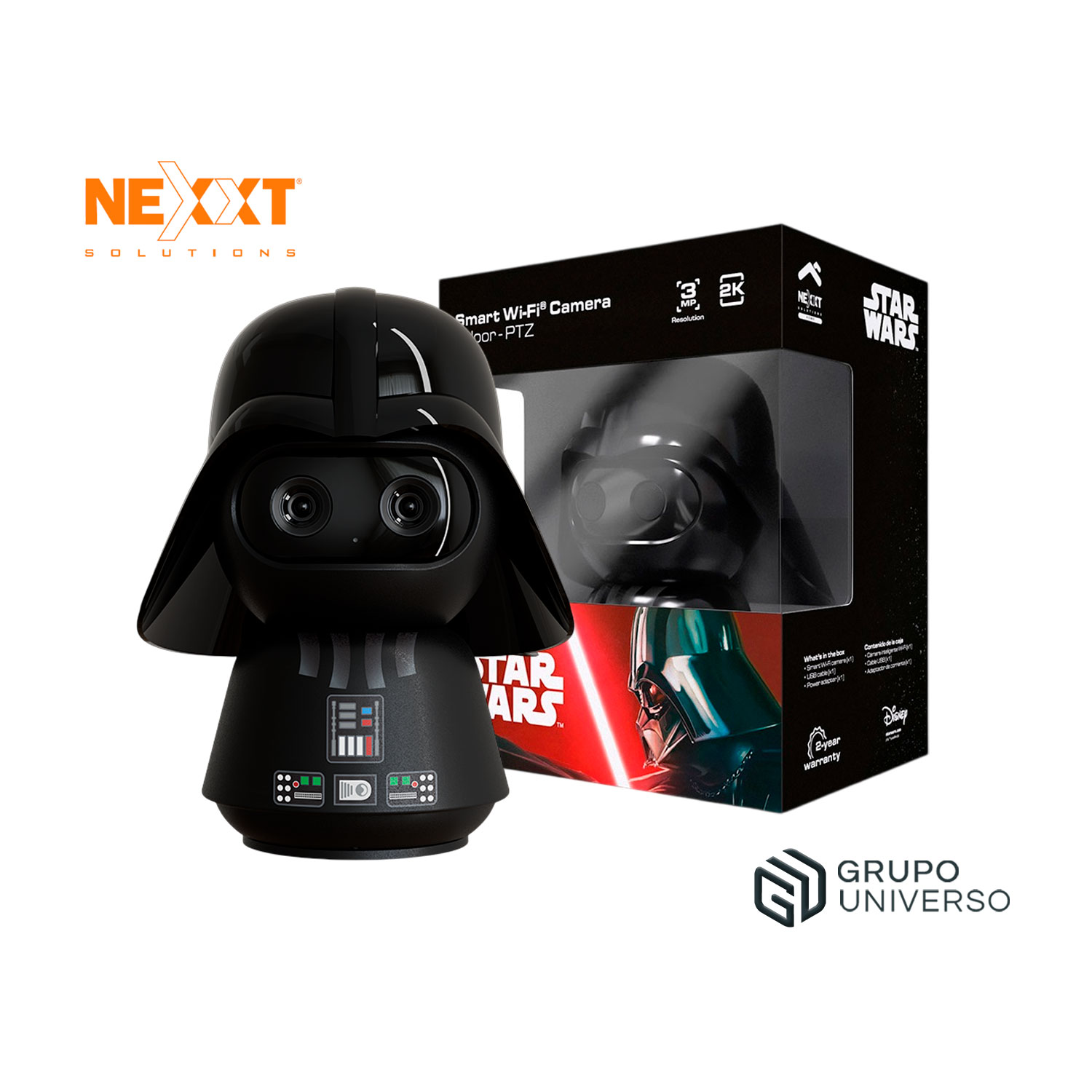 CÁMARA SEGURIDAD NEXXT NHC-IP16 DV 2K 3MP CAPACIDAD 256GB PANORÁMICA AUDIO ZOOM DIGITAL DARTH VADER - 1
