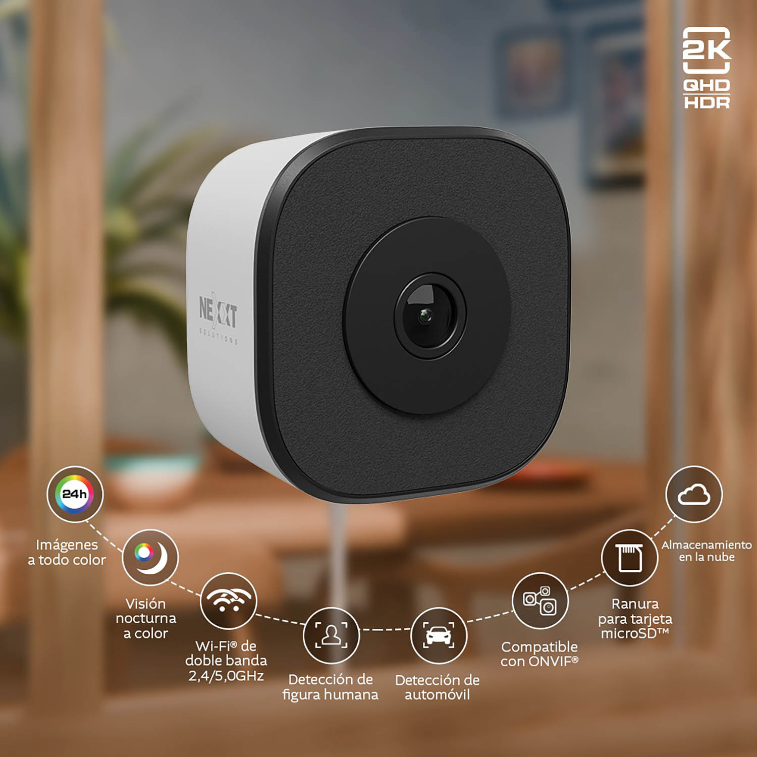 CÁMARA SEGURIDAD NEXXT NHC-IF25W 2K 3MP + SD 64GB AUDIO DETECCIÓN PERSONAS VISIÓN NOCHE COLOR - 3