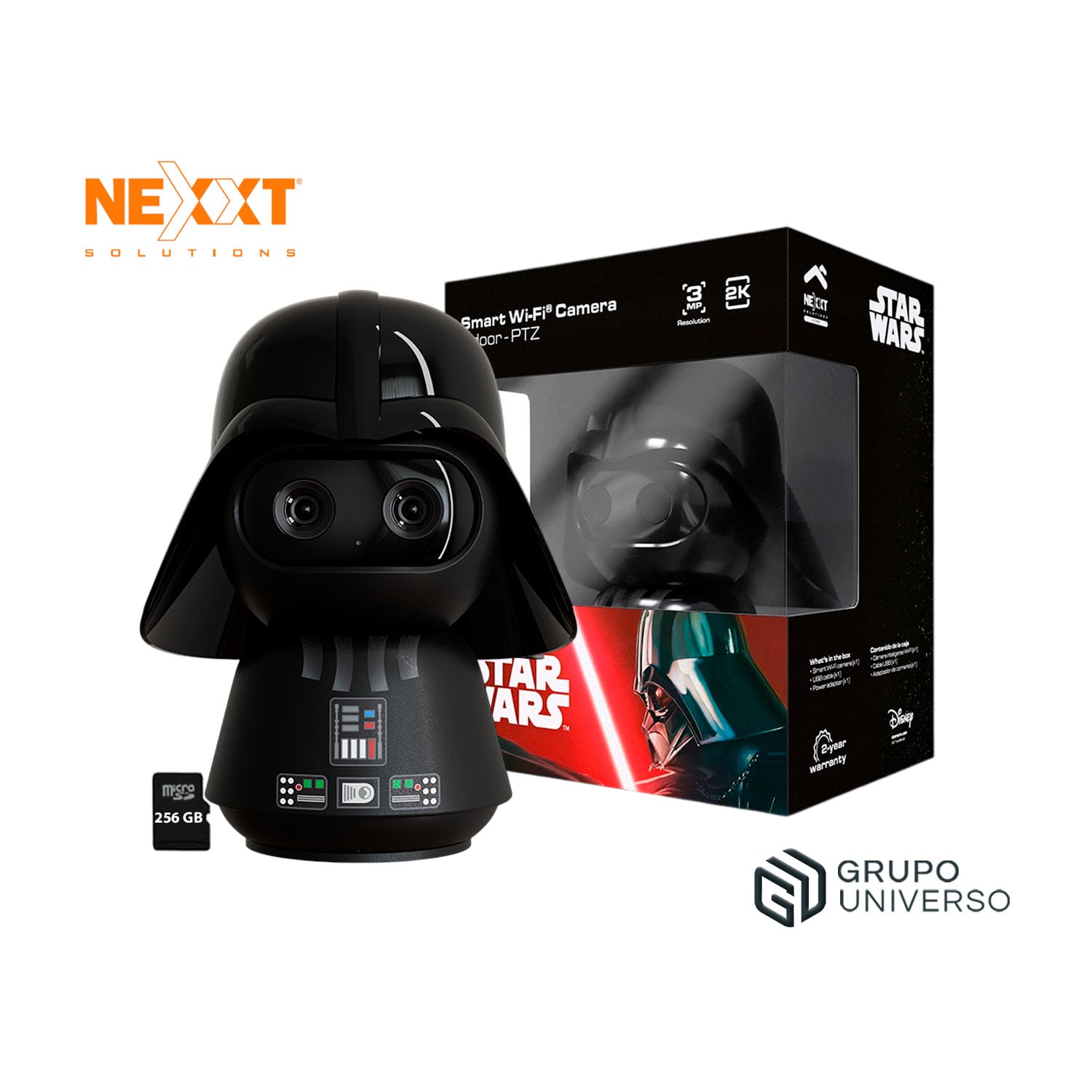 CÁMARA SEGURIDAD NEXXT NHC-IP16 DV 2K 3MP + SD 256GB PANORÁMICA AUDIO ZOOM DIGITAL DARTH VADER - 1