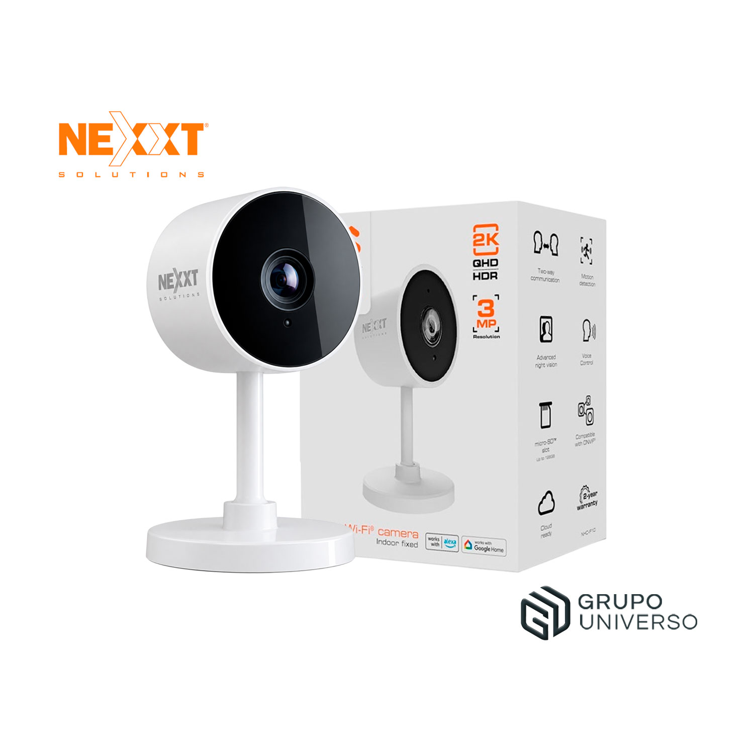 CÁMARA SEGURIDAD NEXXT NHC-IF10 2K 3MP CAPACIDAD 128GB ÁNGULO FIJO AUDIO DOBLE VÍA VISIÓN NOCTURNA - 1