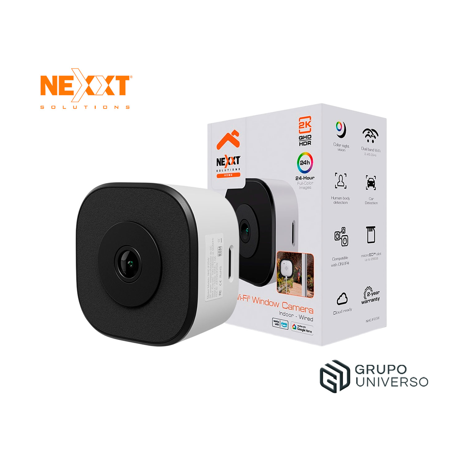 CÁMARA SEGURIDAD NEXXT NHC-IF25W 2K 3MP CAPACIDAD 256GB AUDIO DETECCIÓN PERSONAS VISIÓN NOCHE COLOR - 1