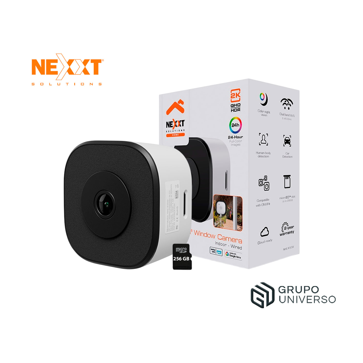 CÁMARA SEGURIDAD NEXXT NHC-IF25W 2K 3MP + SD 256GB AUDIO DETECCIÓN PERSONAS VISIÓN NOCHE COLOR - 1