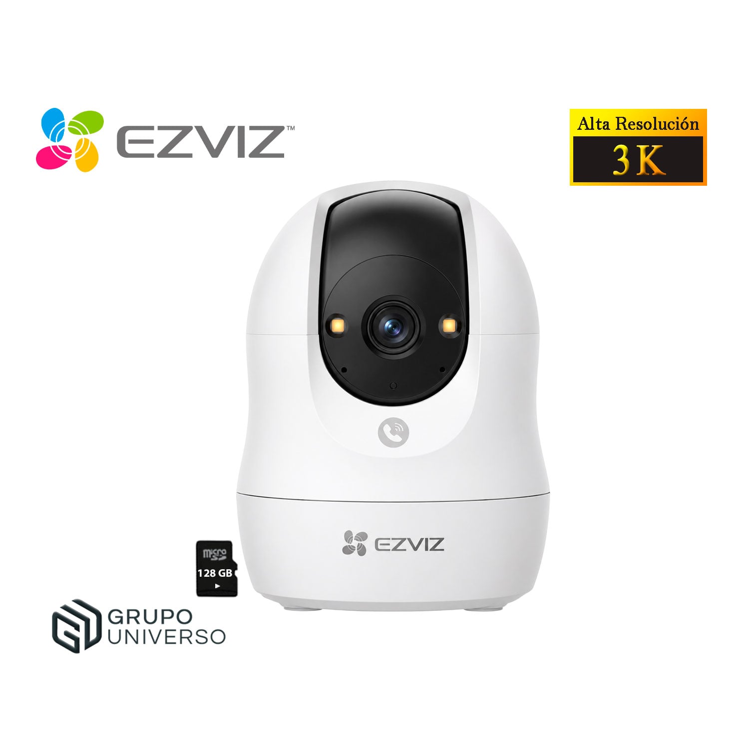 CÁMARA SEGURIDAD EZVIZ C6N G1 3K +SD 128GB PANORÁMICA DETECCIÓN MOVIMIENTO AUDIO BOTÓN LLAMADA - 1