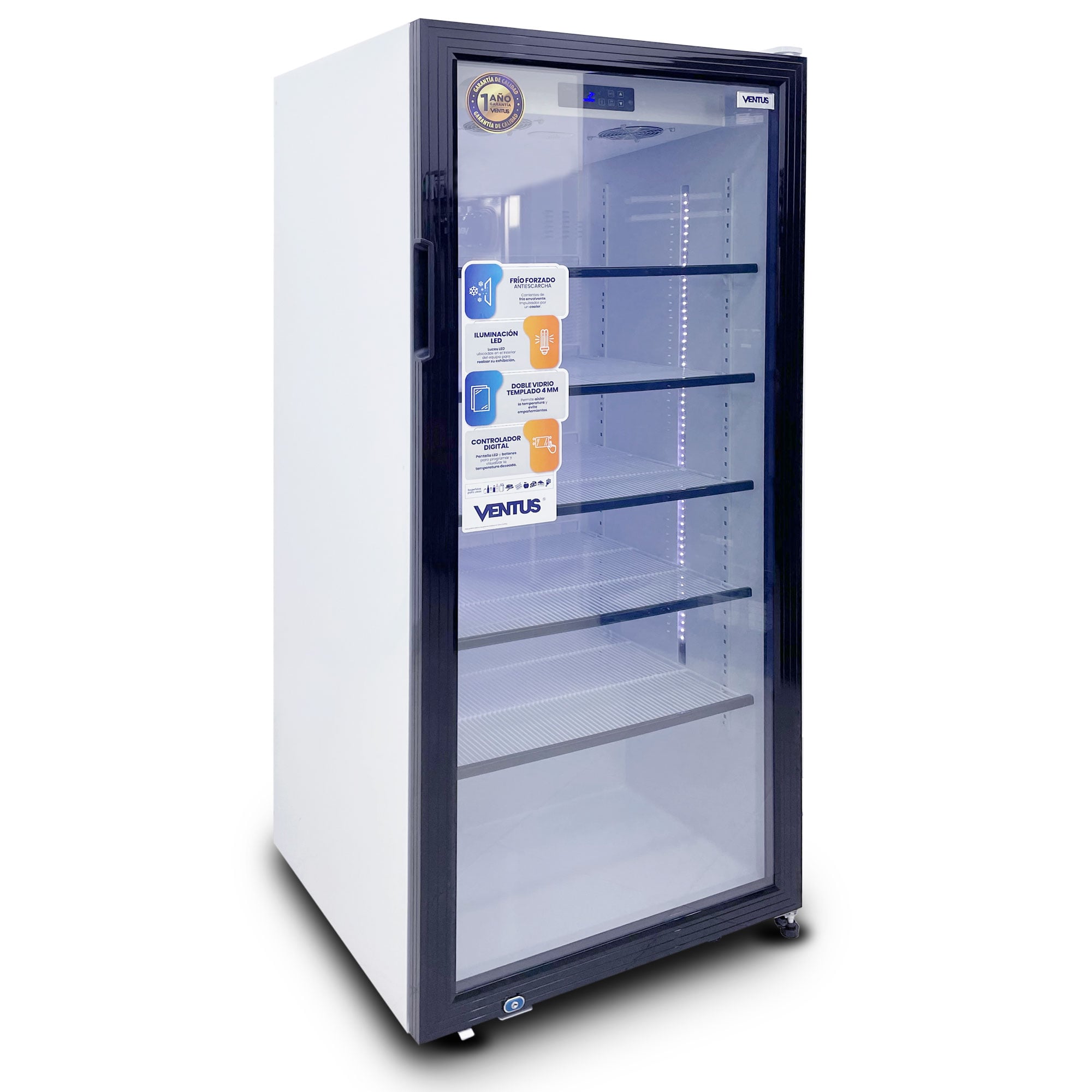 VISICOOLER VENTUS LG-510TC 510L 1 PUERTA NO FROST DOBLE VIDRIO Y LUZ LED - 3