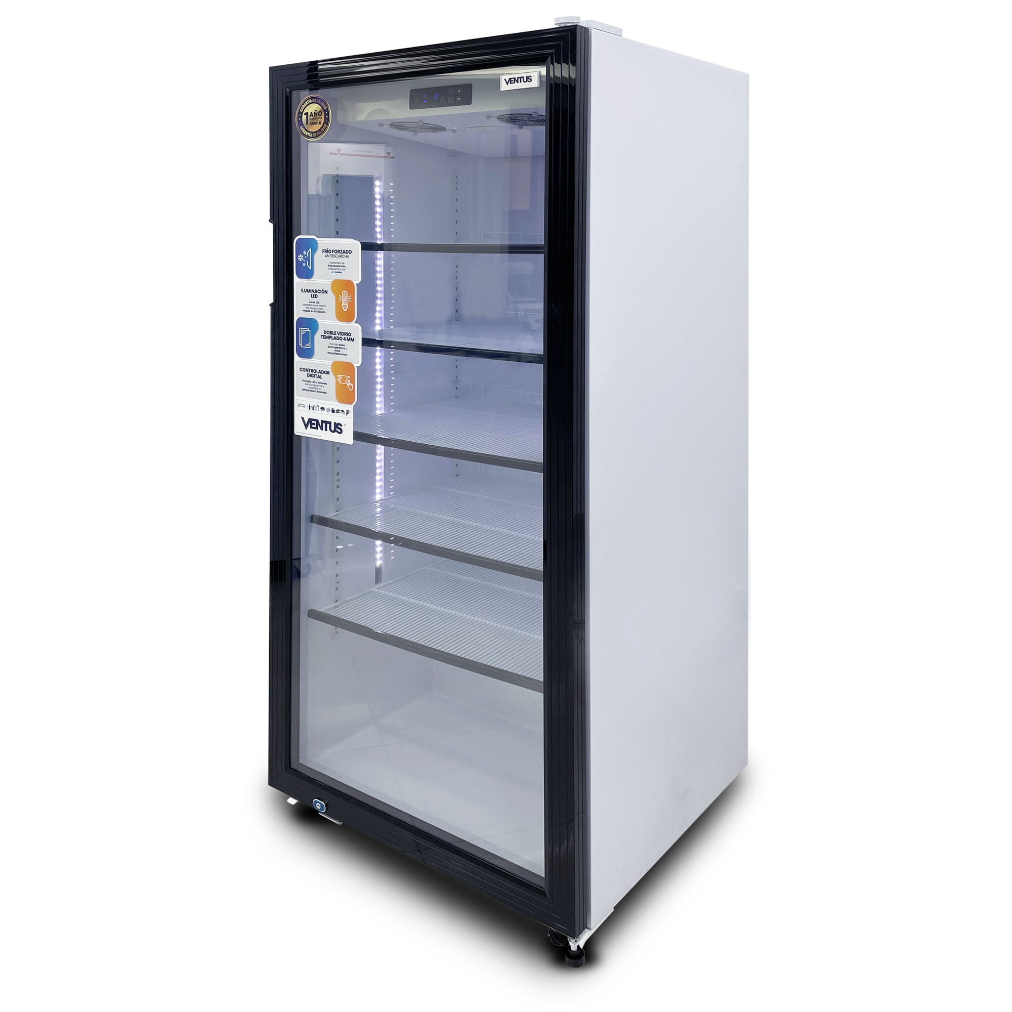VISICOOLER VENTUS LG-510TC 510L 1 PUERTA NO FROST DOBLE VIDRIO Y LUZ LED - 5