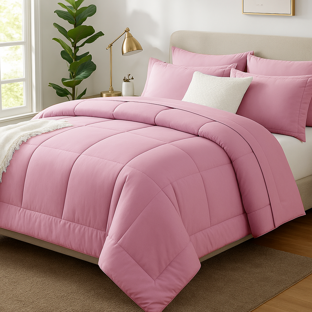 EDREDON NUBE HOGAR QUEEN COOZY SET CUADROS PERU PIMA + FUNDAS DE ALMOHADA - 1