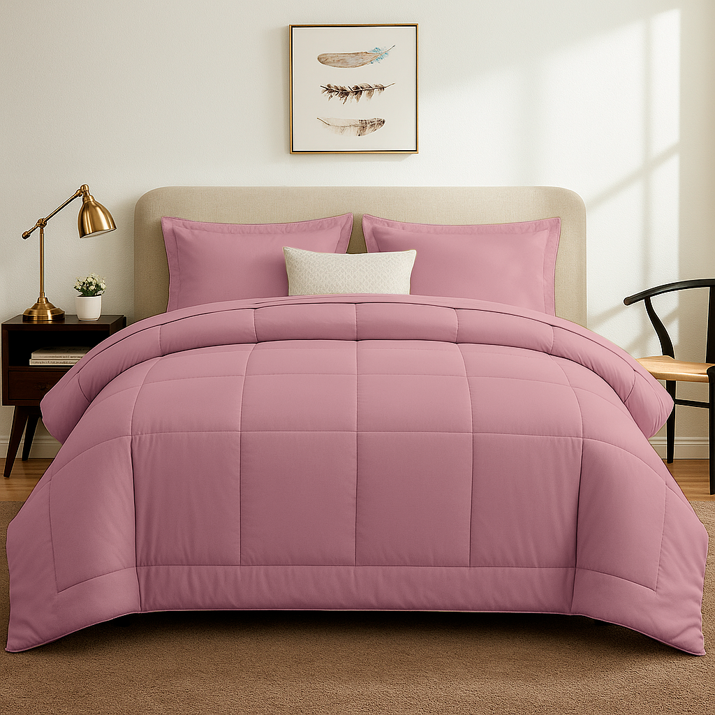 EDREDON NUBE HOGAR QUEEN COOZY SET CUADROS PERU PIMA + FUNDAS DE ALMOHADA - 2