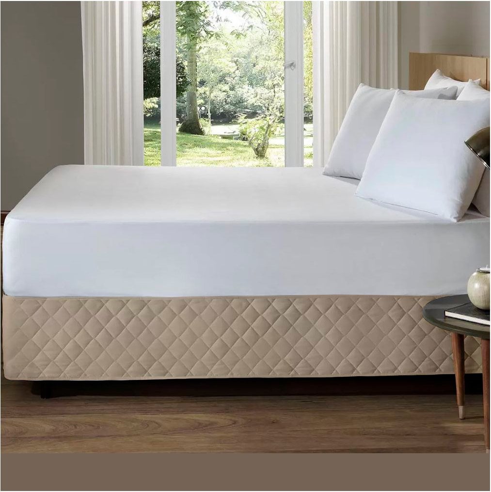 FALDON DE TARIMA NUBE HOGAR 2 PLAZAS QUILTED ROMBOS 35CM - 1