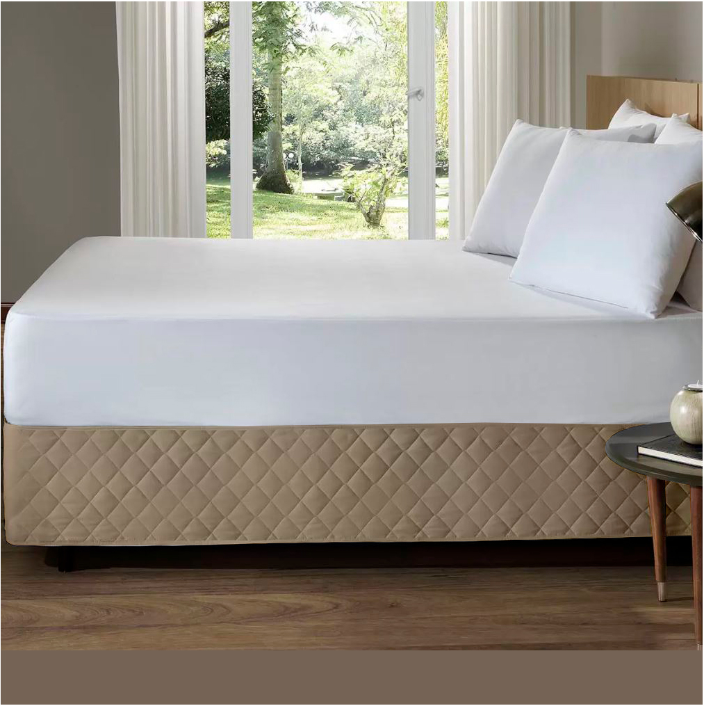 FALDON DE TARIMA NUBE HOGAR QUEEN 160CM X 200CM QUILTED ROMBOS 30CM - 1