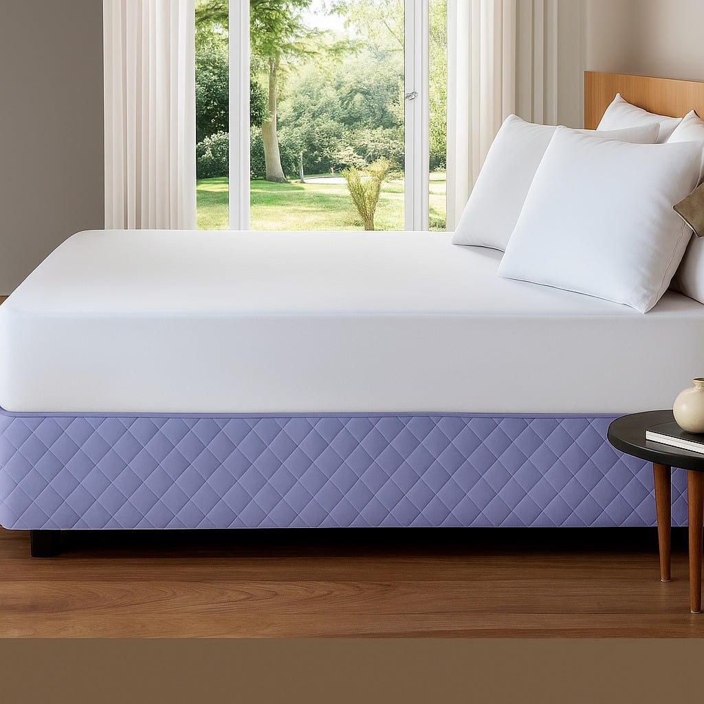 FALDON DE TARIMA NUBE HOGAR 1.5 PLAZA QUILTED ROMBOS 30CM - 1