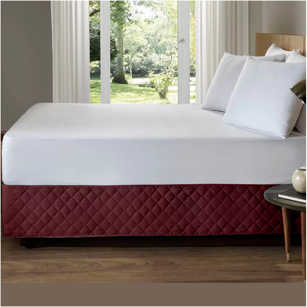 FALDON DE TARIMA NUBE HOGAR 2 PLAZAS QUILTED ROMBOS 30CM - 1