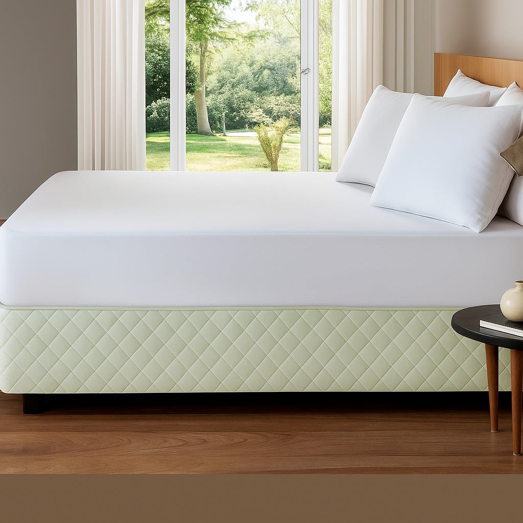 FALDON DE TARIMA NUBE HOGAR KING 200CM X 200CM QUILTED ROMBOS 35CM - 1