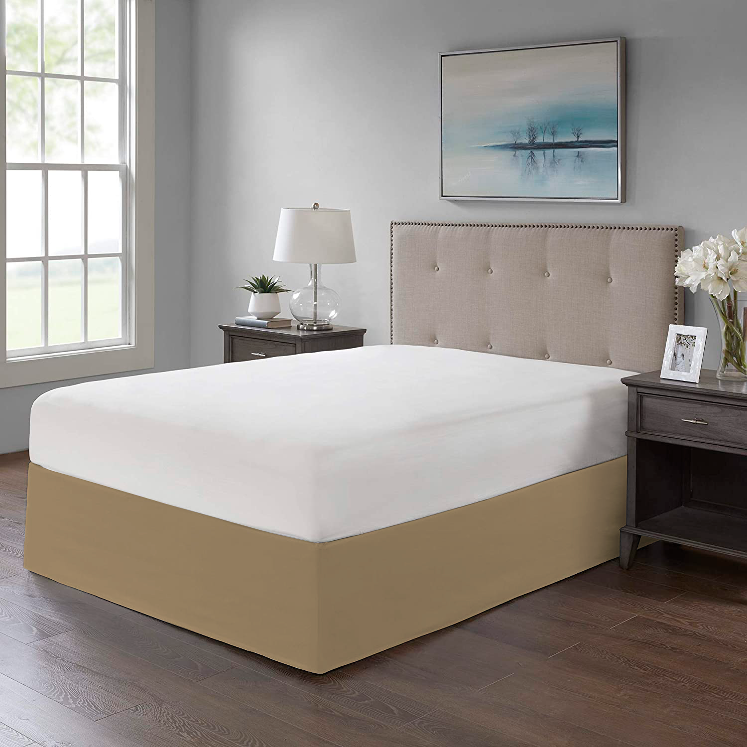 FALDON DE TARIMA NUBE HOGAR QUEEN 152CM X 203CM MINIMAL DRILL 30CM - 1