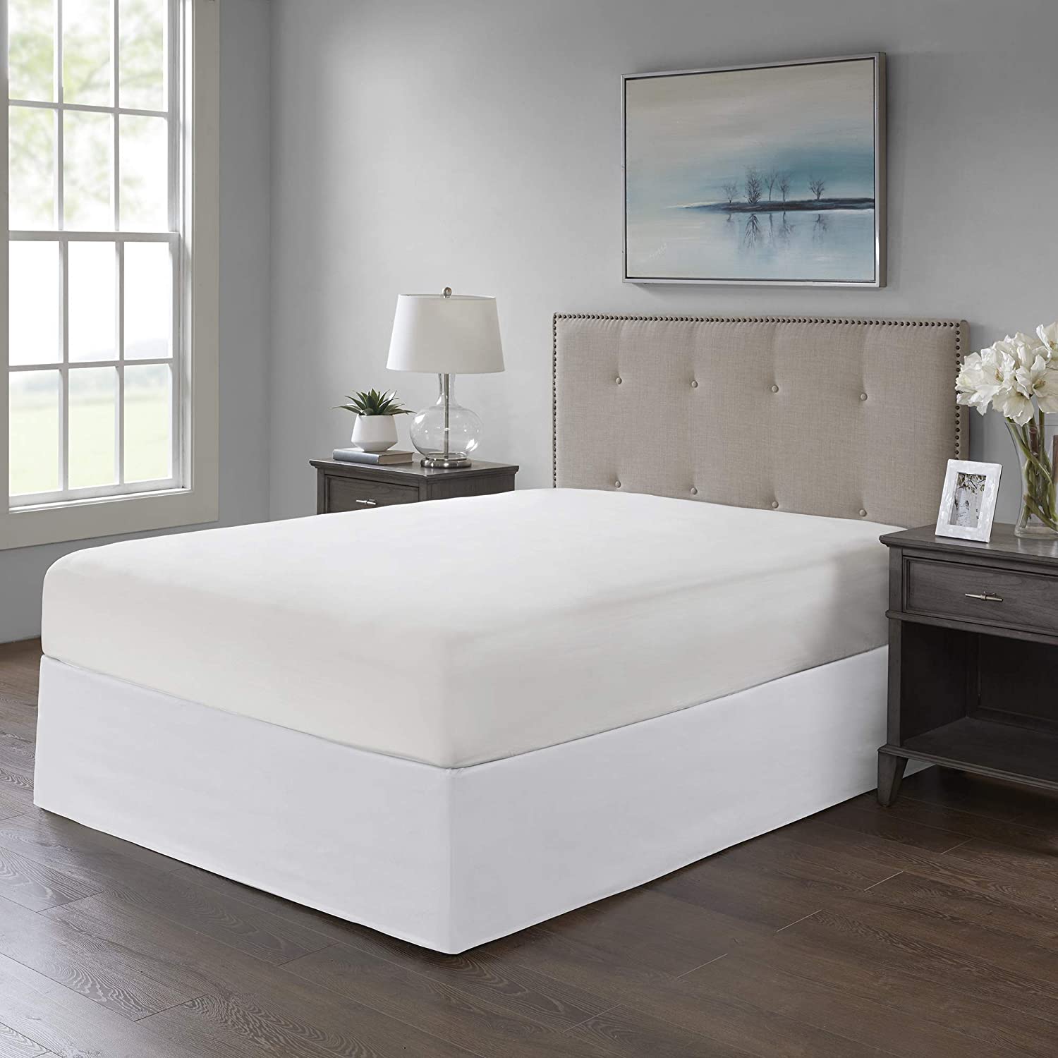 FALDON DE TARIMA NUBE HOGAR KING 198CM X 203CM MINIMAL DRILL 35CM - 1
