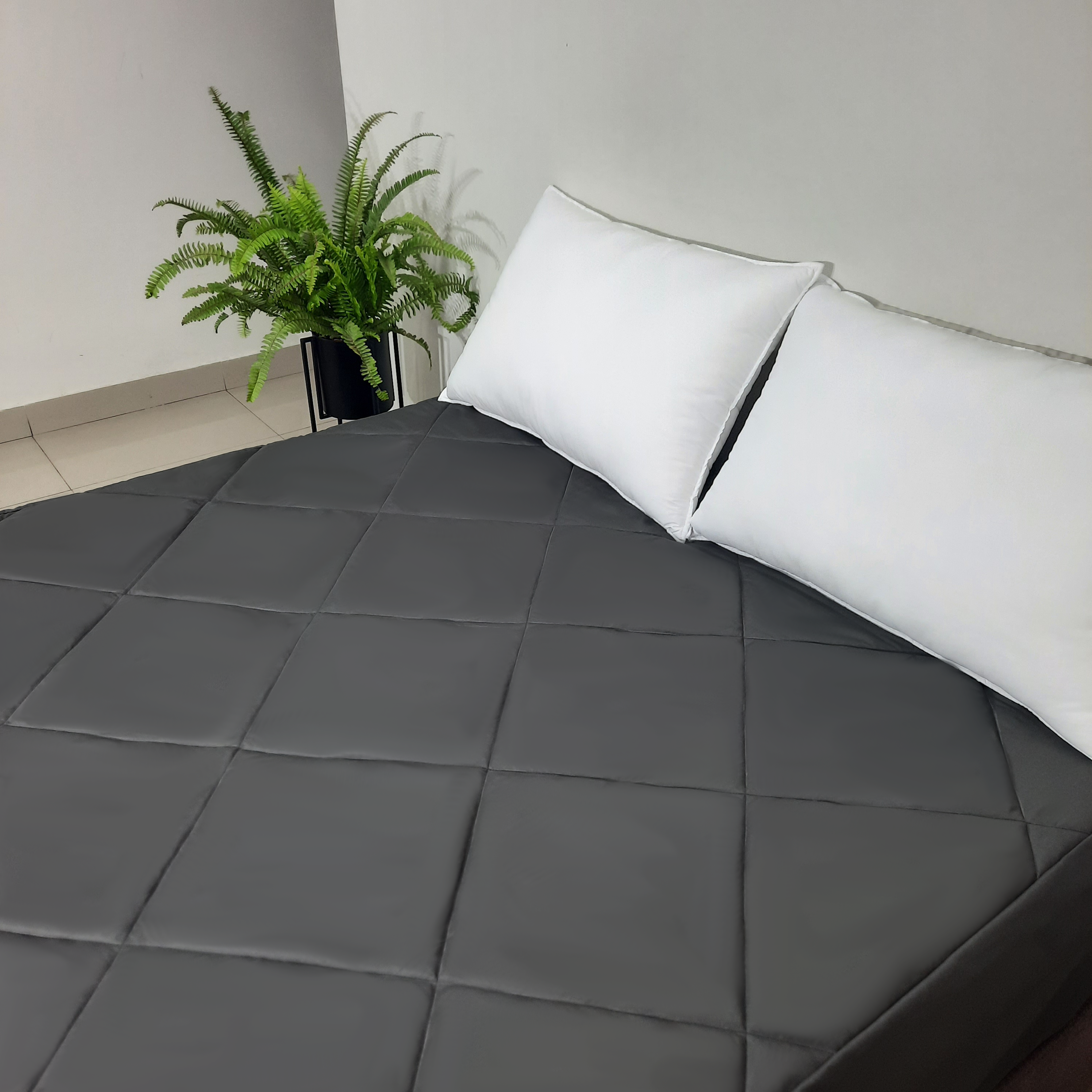 FORRO DE COLCHON NUBE HOGAR KING 200CM X 200CM CON CIERRE ALGODON ACOLCHADO IMPERMEABLE 25CM - 1