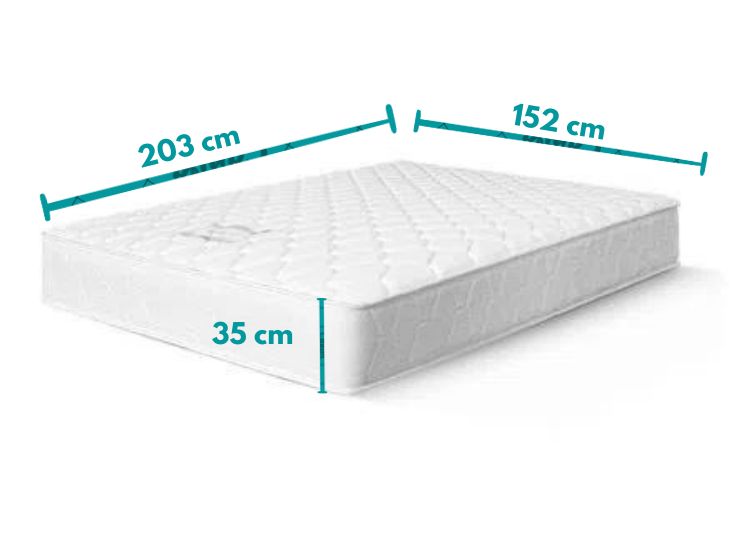 FORRO DE COLCHON NUBE HOGAR QUEEN 152CM X 203CM CON CIERRE ALGODON ACOLCHADO 35CM - 4