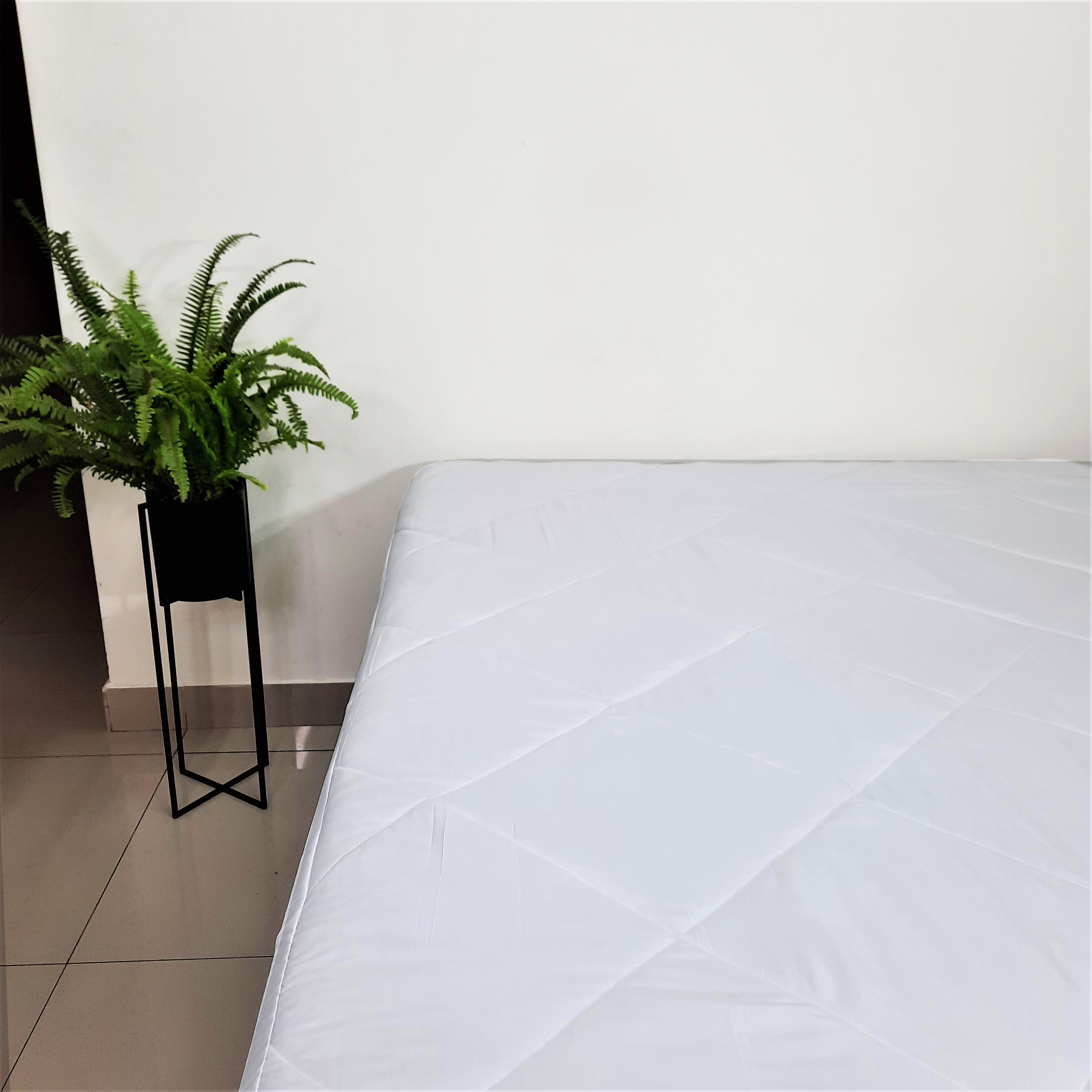 FORRO DE COLCHON NUBE HOGAR KING 198CM X 203CM CON CIERRE ALGODON ACOLCHADO IMPERMEABLE 35CM - 1
