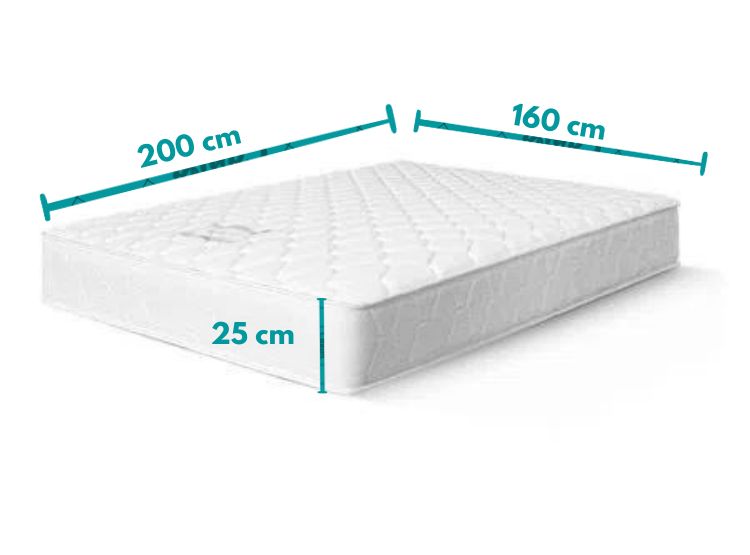 FORRO DE COLCHON NUBE HOGAR QUEEN 160CM X 200CM CON CIERRE ACOLCHADO IMPERMEABLE 25CM - 5