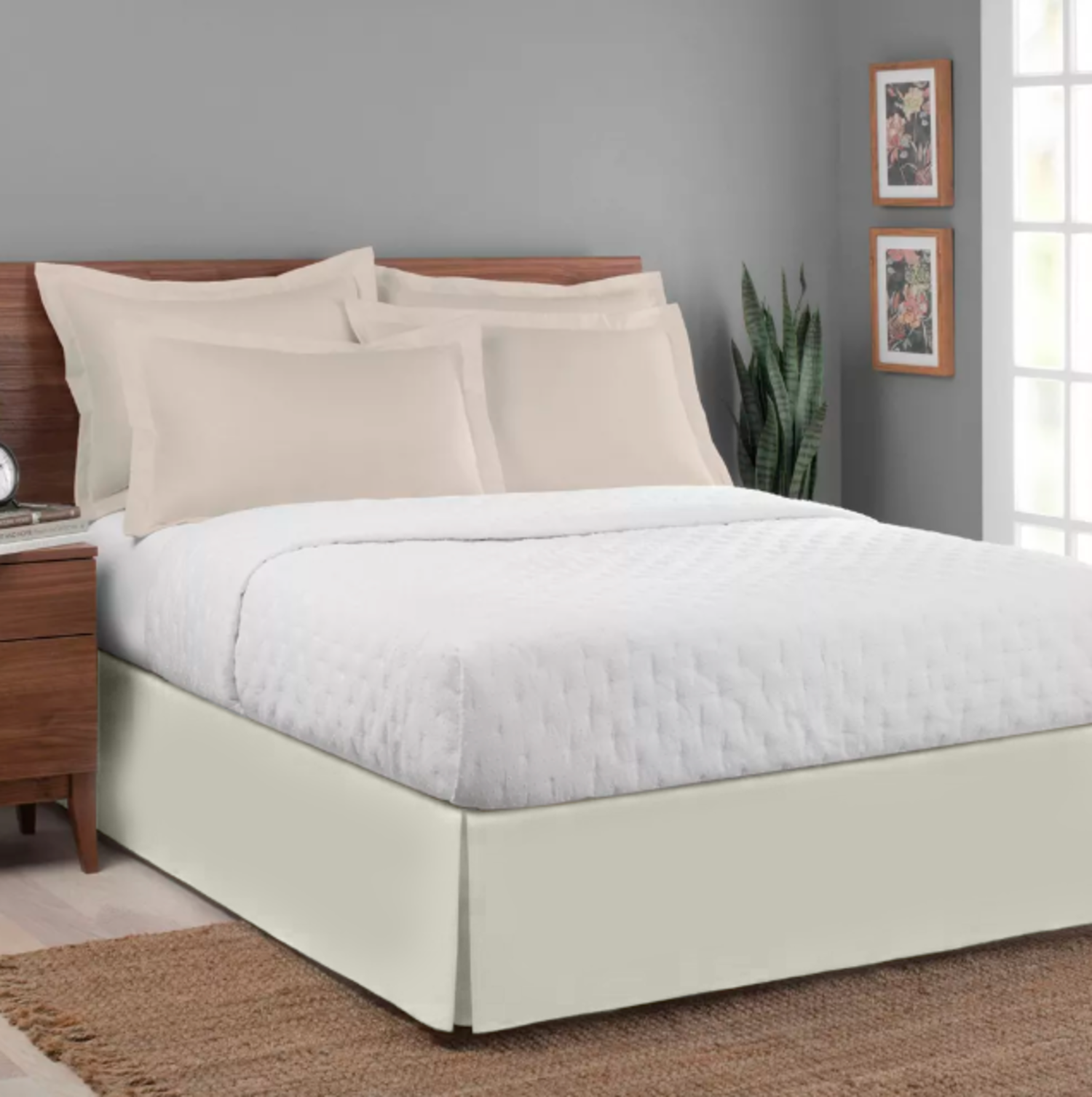 FALDON DE TARIMA 1.5 PLAZA ELEGANCE MICROFIBRA 30CM - 1