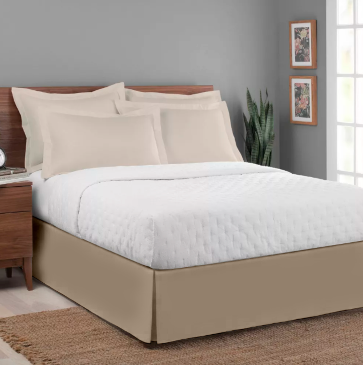 FALDON DE TARIMA KING 198CM X 203CM ELEGANCE MICROFIBRA 30CM - 1