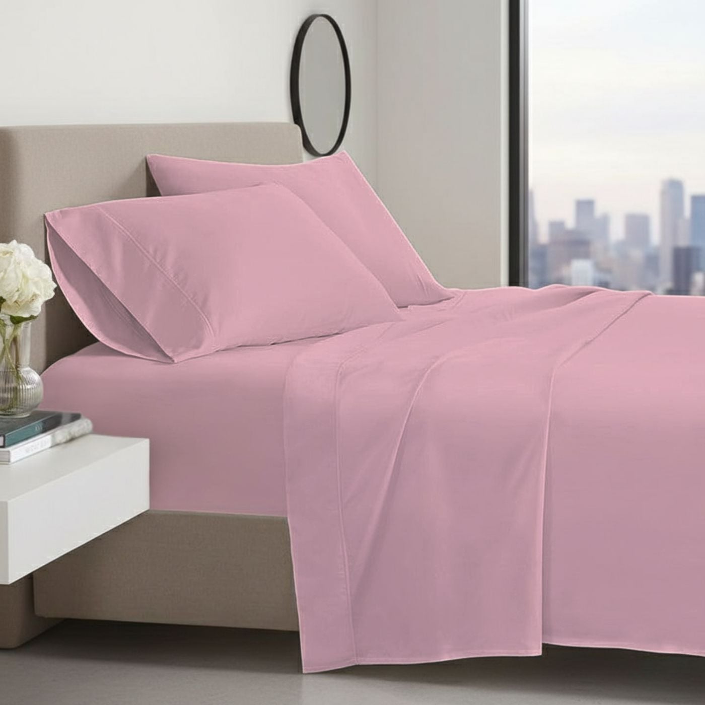 JUEGO DE SÁBANAS QUEEN ALGODÓN PERÚ PIMA PLUS SIZE - 1