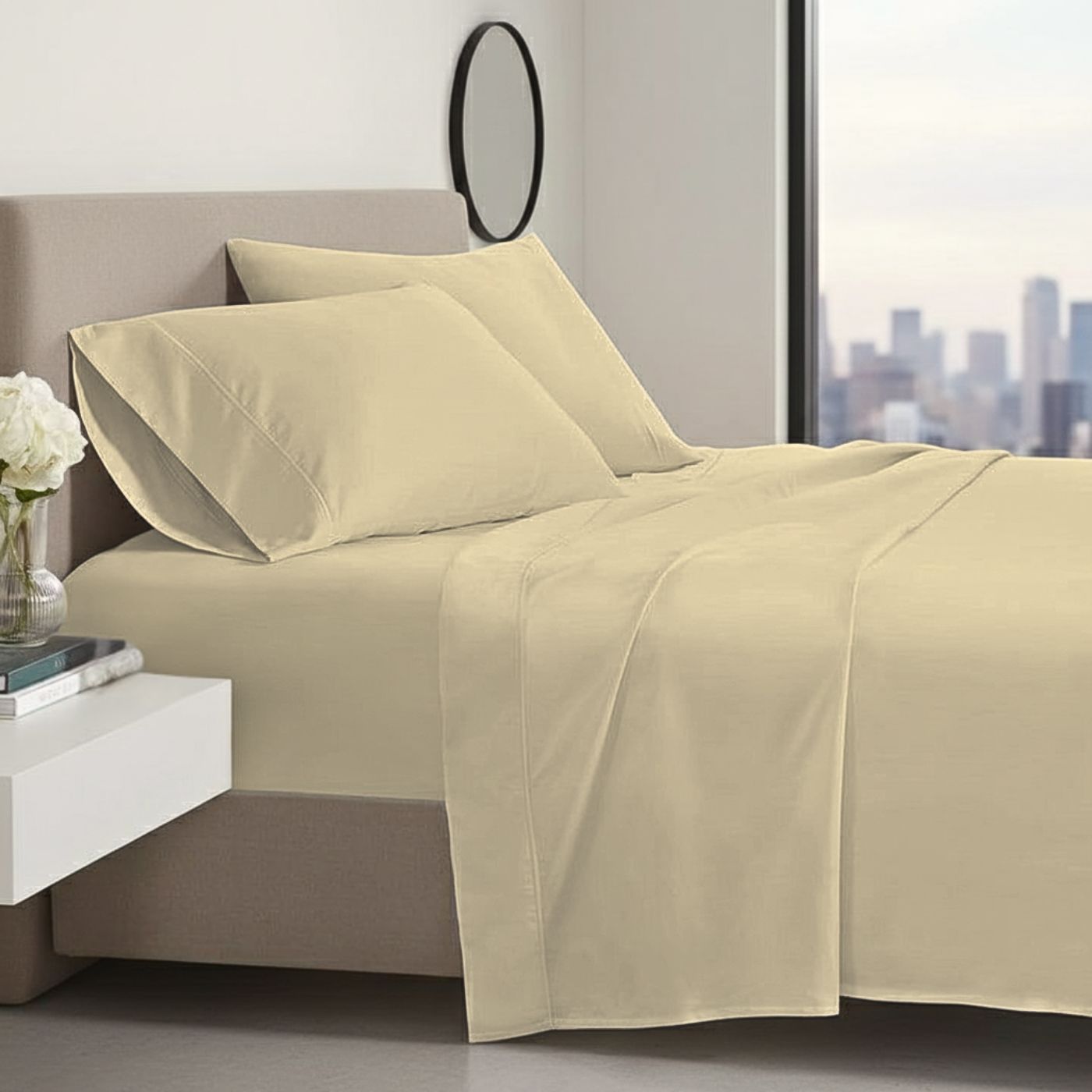 JUEGO DE SÁBANAS KING ALGODÓN PERÚ PIMA PLUS SIZE - 1