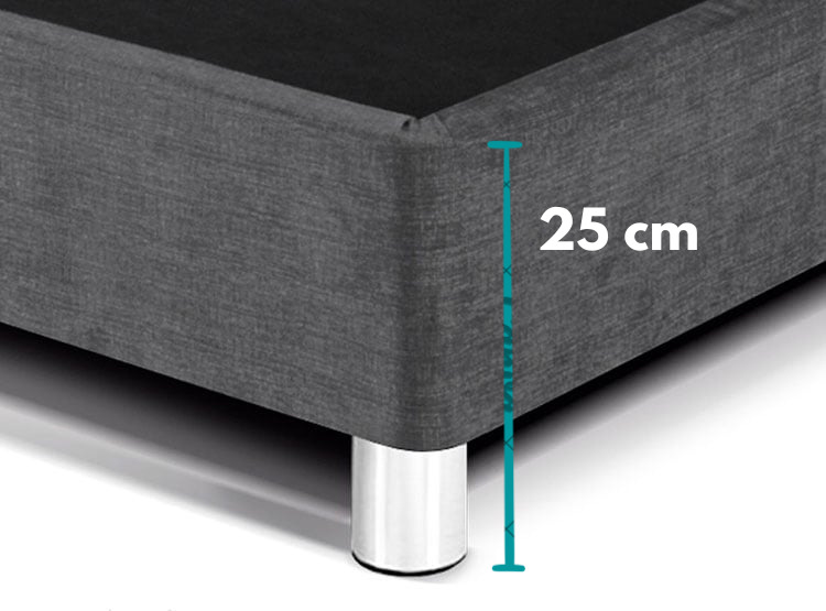 FALDON DE TARIMA 1.5 PLAZA MINIMAL DRILL GRIS OSCURO 25CM  PROMO - 3