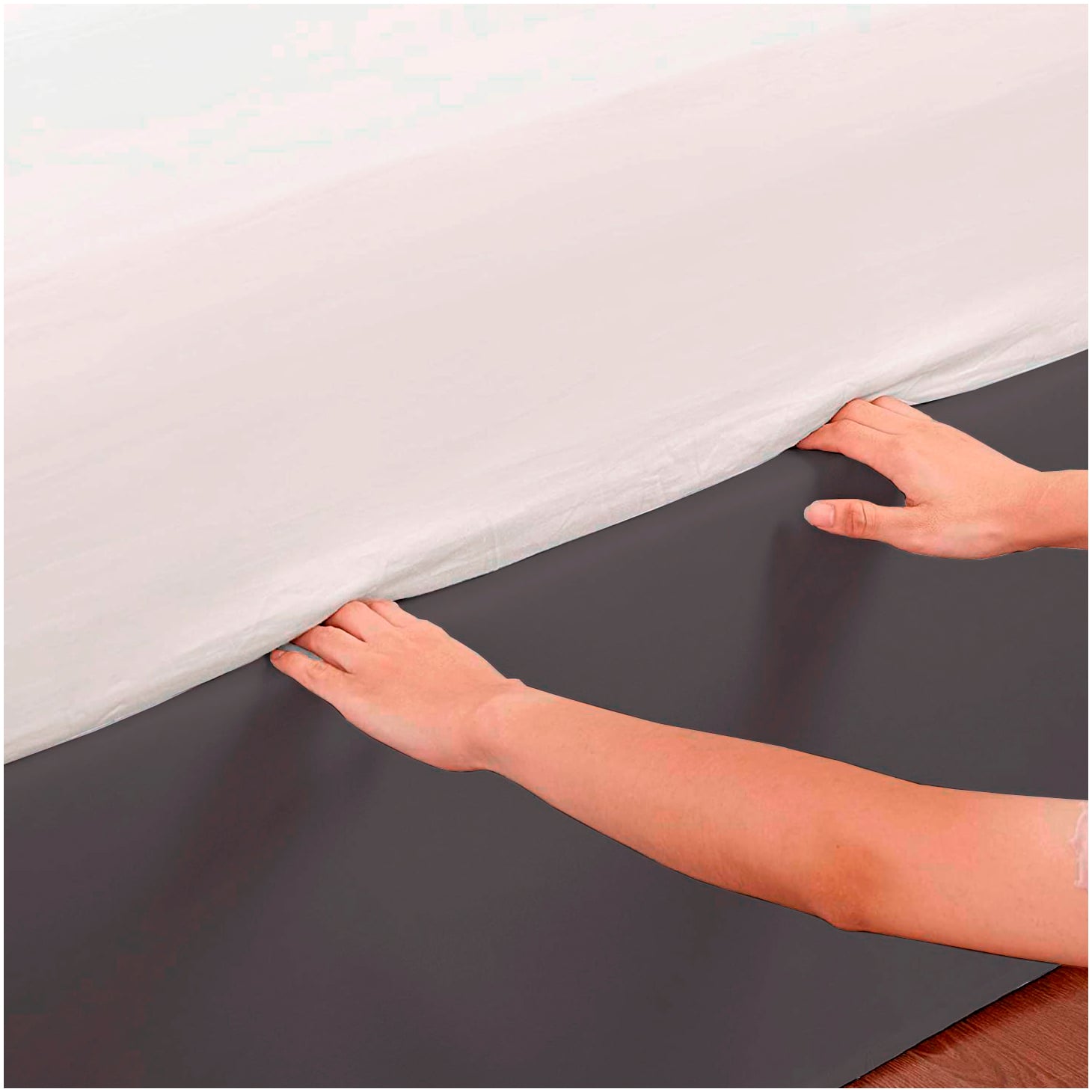 FALDON DE TARIMA 2 PLAZAS MINIMAL DRILL GRIS OSCURO 35CM PROMO - 2