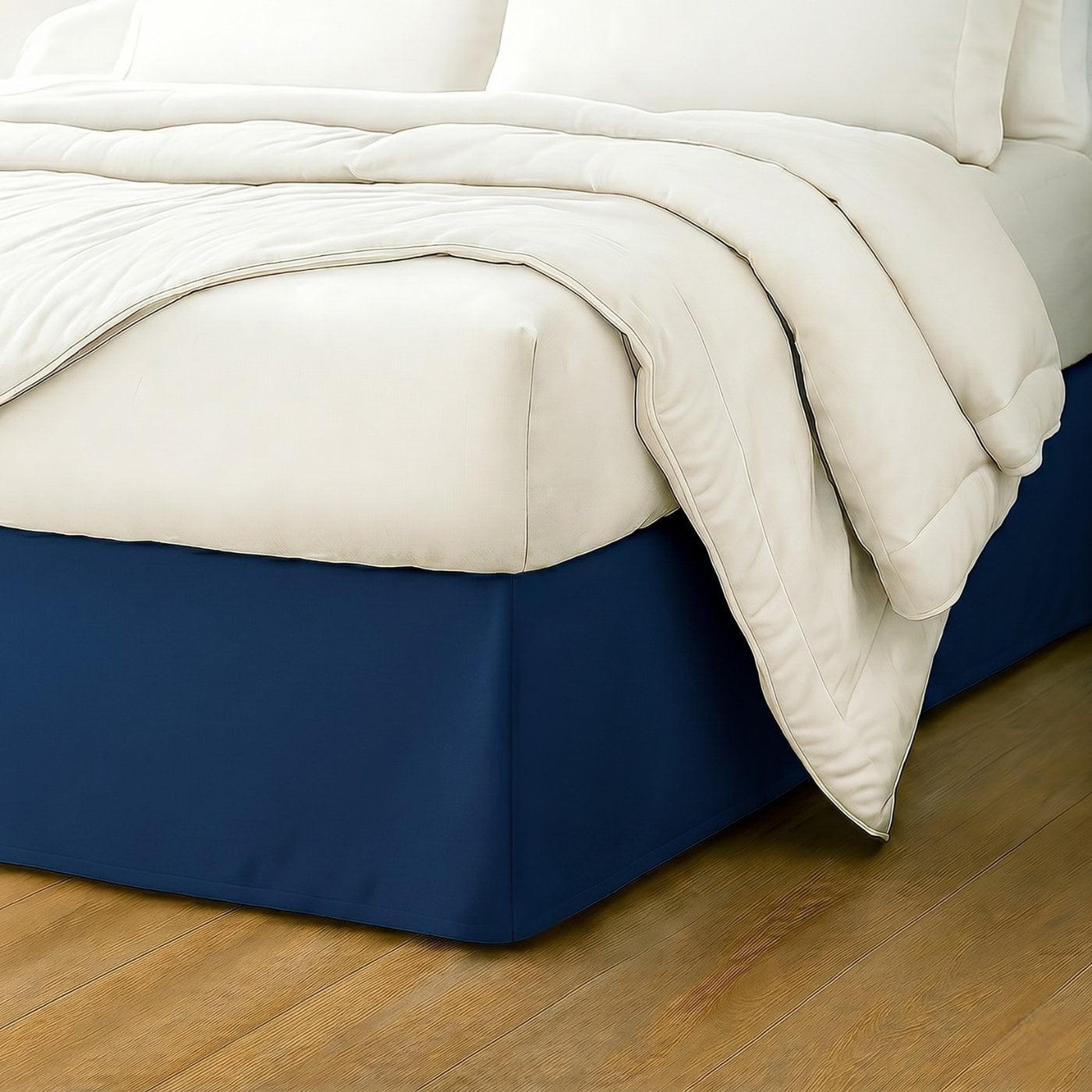 FALDON DE TARIMA 2 PLAZAS MINIMAL MICROFIBRA AZUL ACERO 35CM - 2