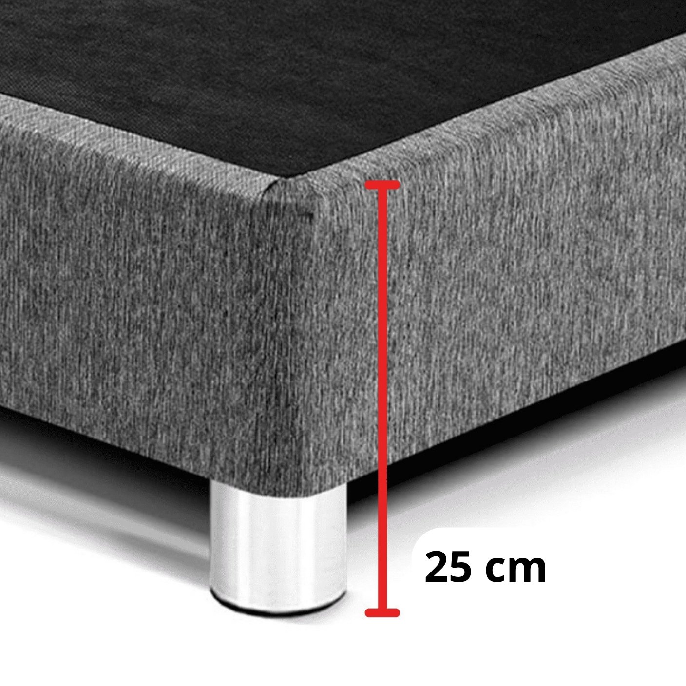 FALDÓN DE TARIMA 1.5 PLAZA ELEGANCE DRILL BLANCO 25CM PROMO - 3