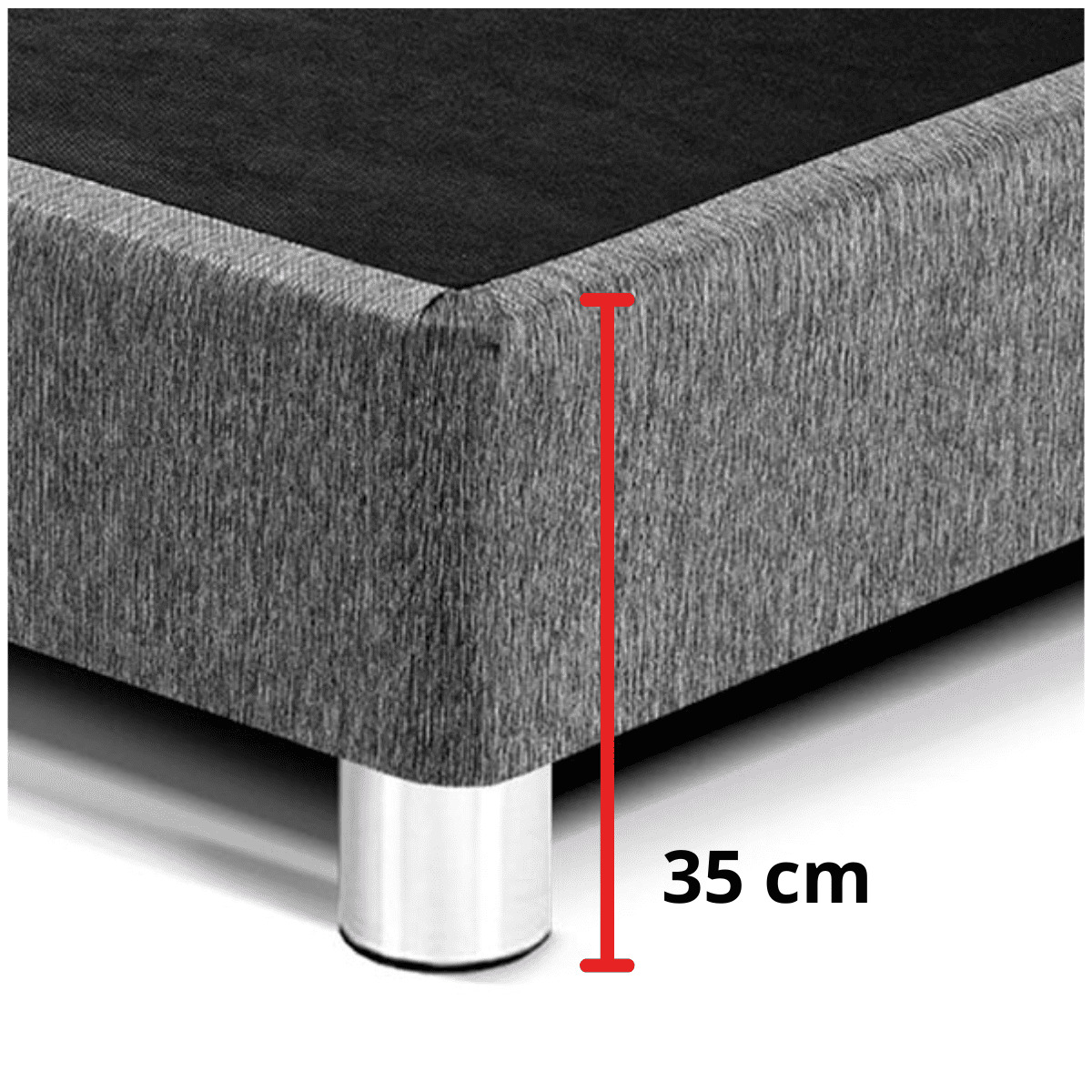 FALDON DE TARIMA KING 198CM X 203CM ELEGANCE DRILL GRIS OSCURO 35CM PROMO - 3