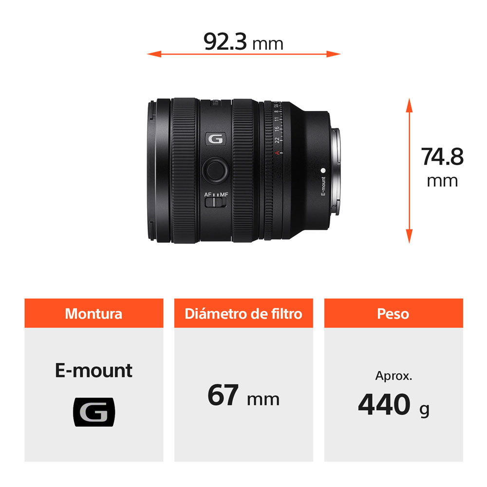 SONY LENTE SEL2450G ZOOM ESTÁNDAR MONTURA E SERIE G - 5