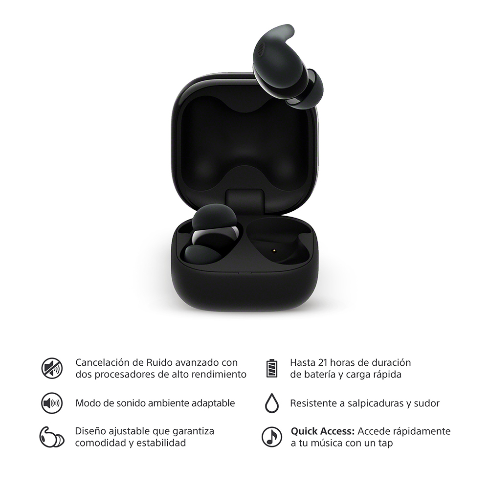 SONY AUDÍFONOS WF-LS910N LINKBUDS FIT NOISE CANCELLING NEGRO - 3