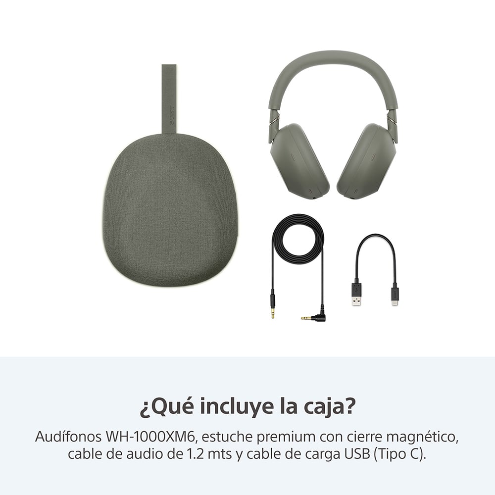 SONY AUDÍFONOS INALÁMBRICOS NOISE CANCELLING WH-1000XM6 VERDE - 4