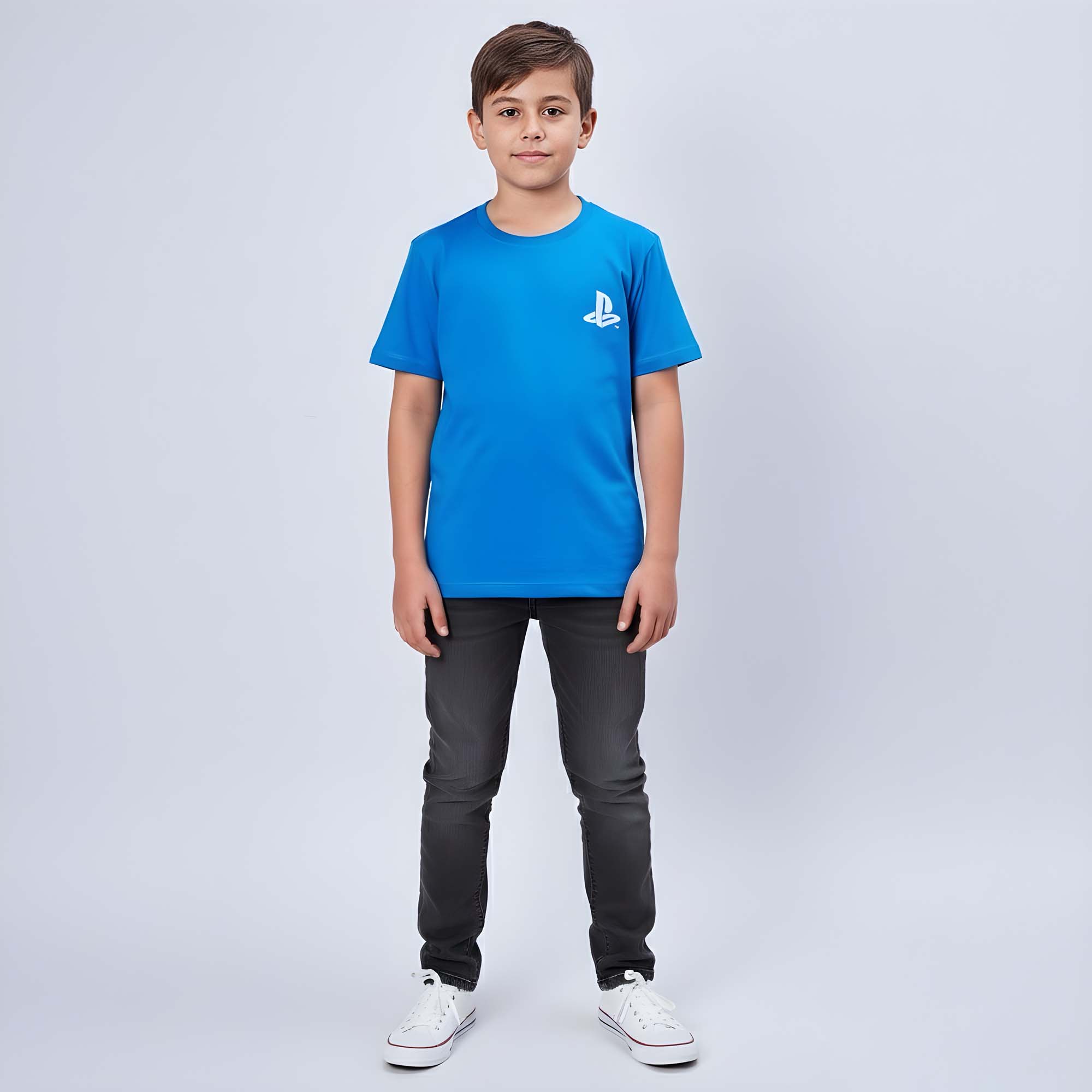 POLO INFANTIL OFICIAL PLAY BOTONES BASIC AZUL - 1