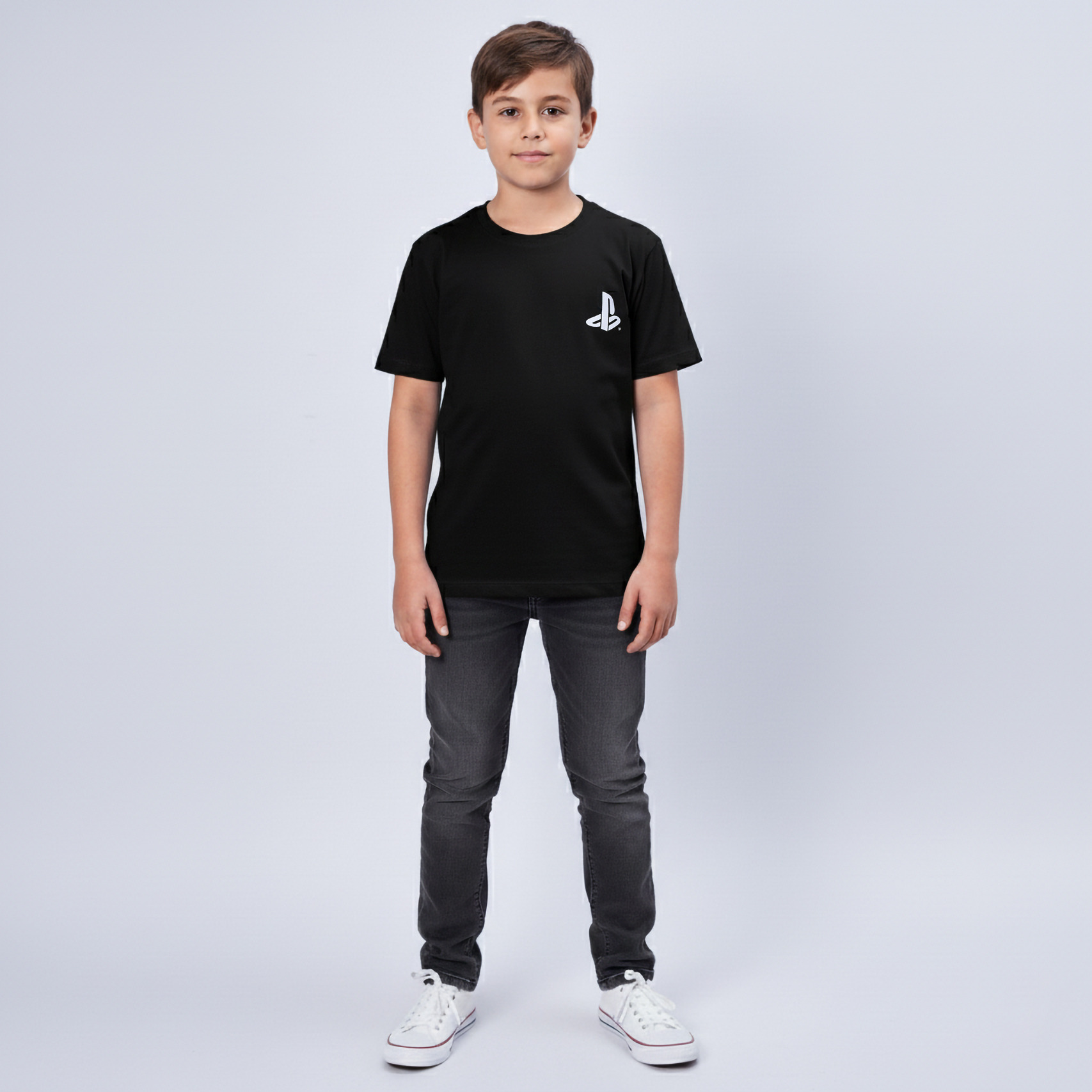 POLO INFANTIL OFICIAL PLAY BOTONES BASIC NEGRO - 1