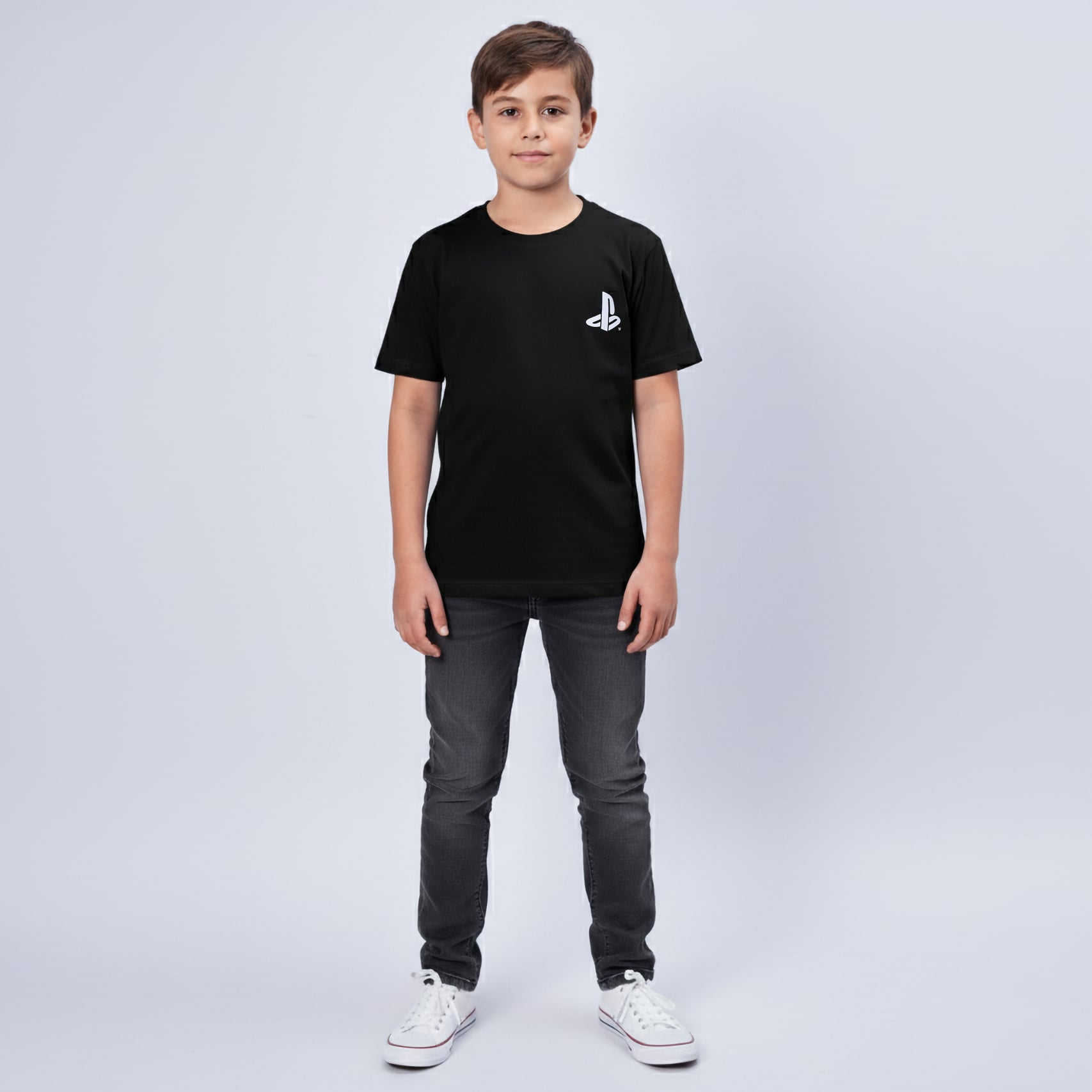 POLO INFANTIL OFICIAL PLAY BOTONES BASIC NEGRO - 1