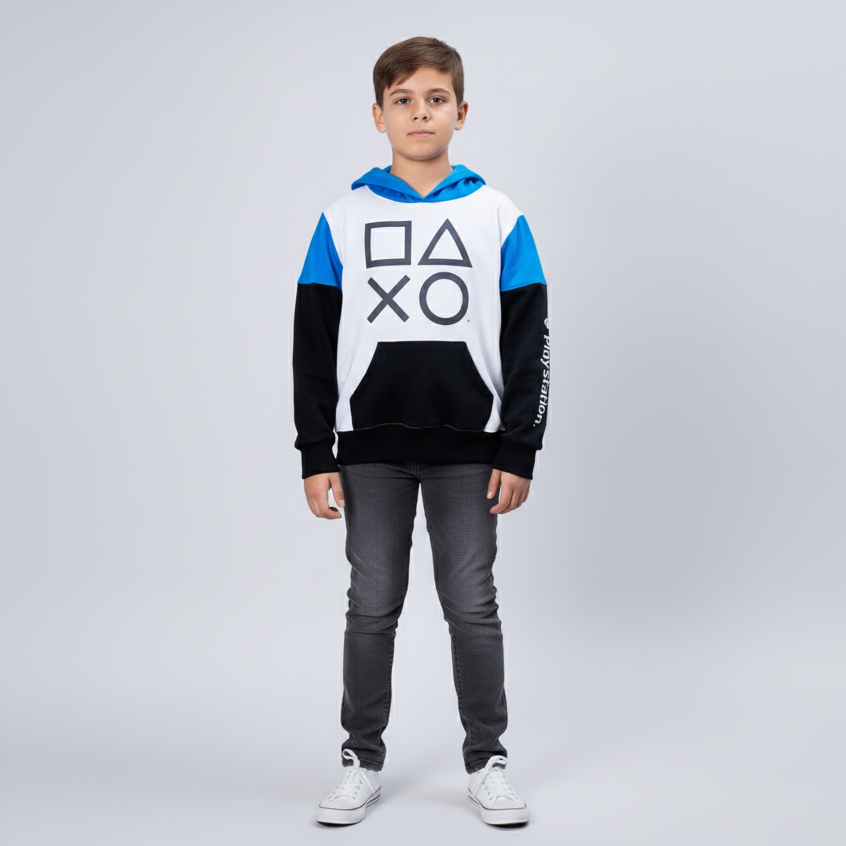 SONY POLERA INFANTIL OFICIAL PLAY BOTONES TRICOLOR T: 14 - 1