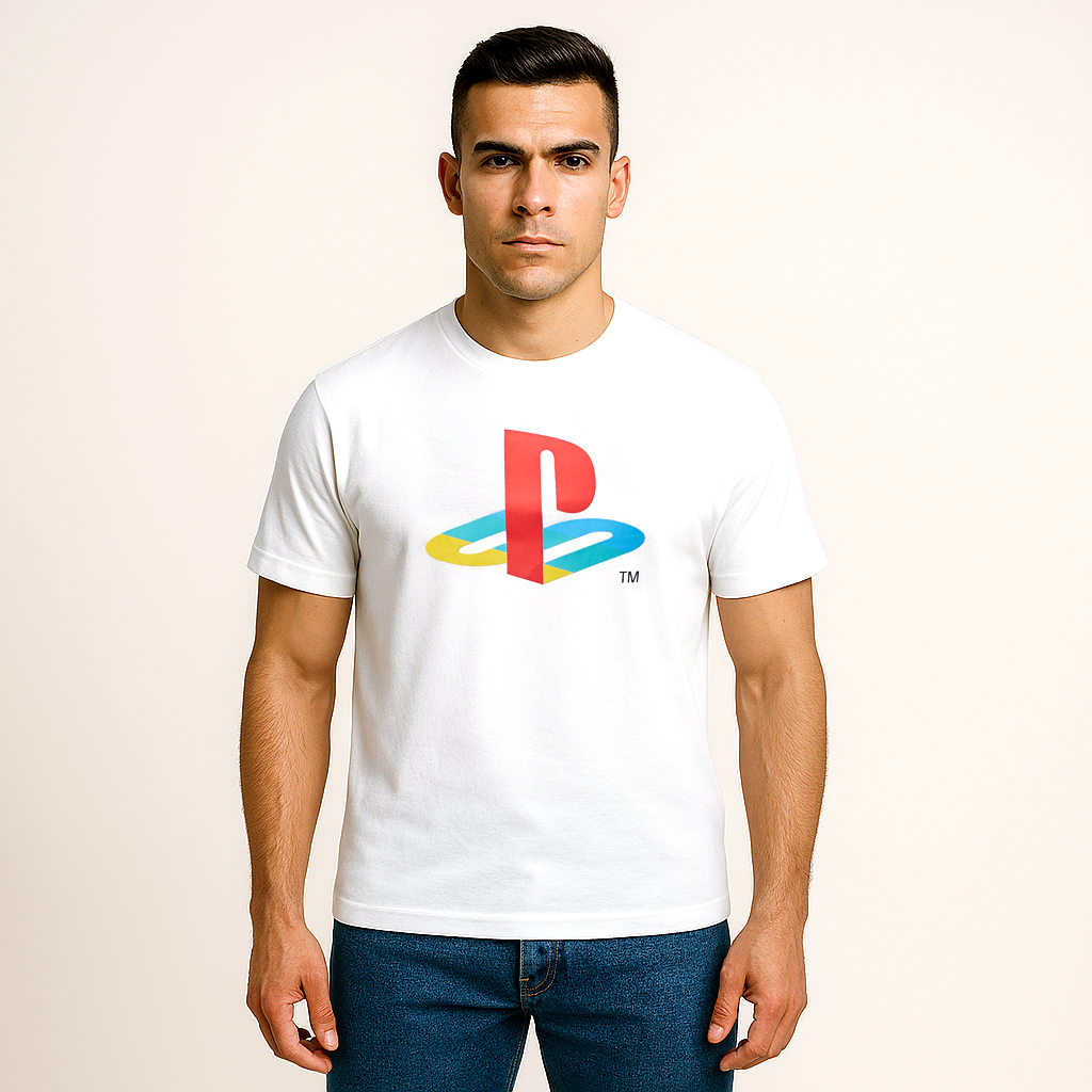 POLO BLANCO LOGO PLAYSTATION CABALLERO T:L - 1