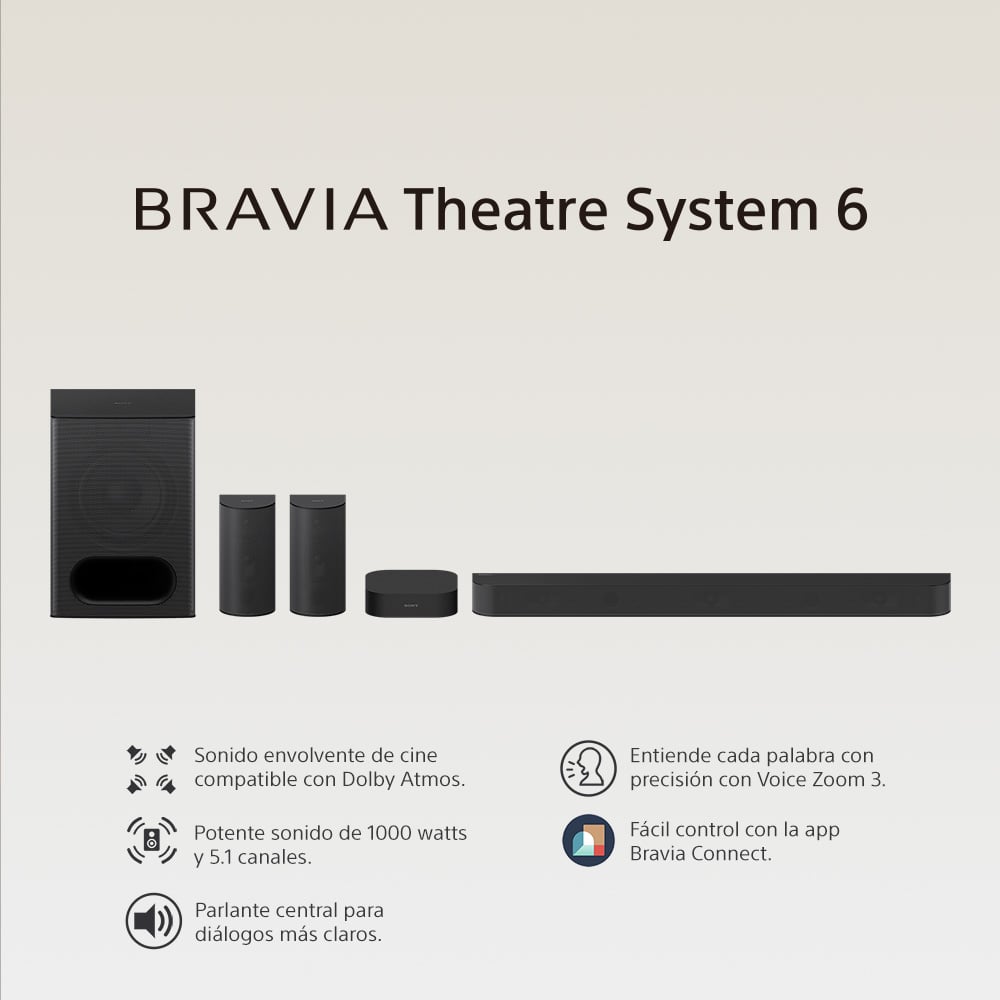 SONY HT-S60 HOME THEATER 5.1 1000W DOLBY ATMOS DTS X - 4