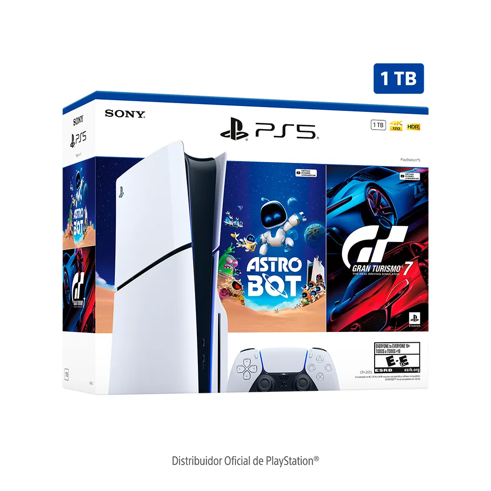 PS5 CONSOLA STANDARD SLIM ASTRO BOT + GT 7 BUNDLE - 1