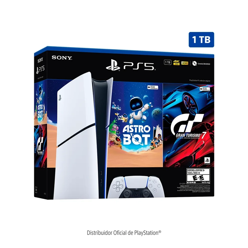 PS5 CONSOLA DIGITAL SLIM ASTRO BOT + GT 7 BUNDLE - 1