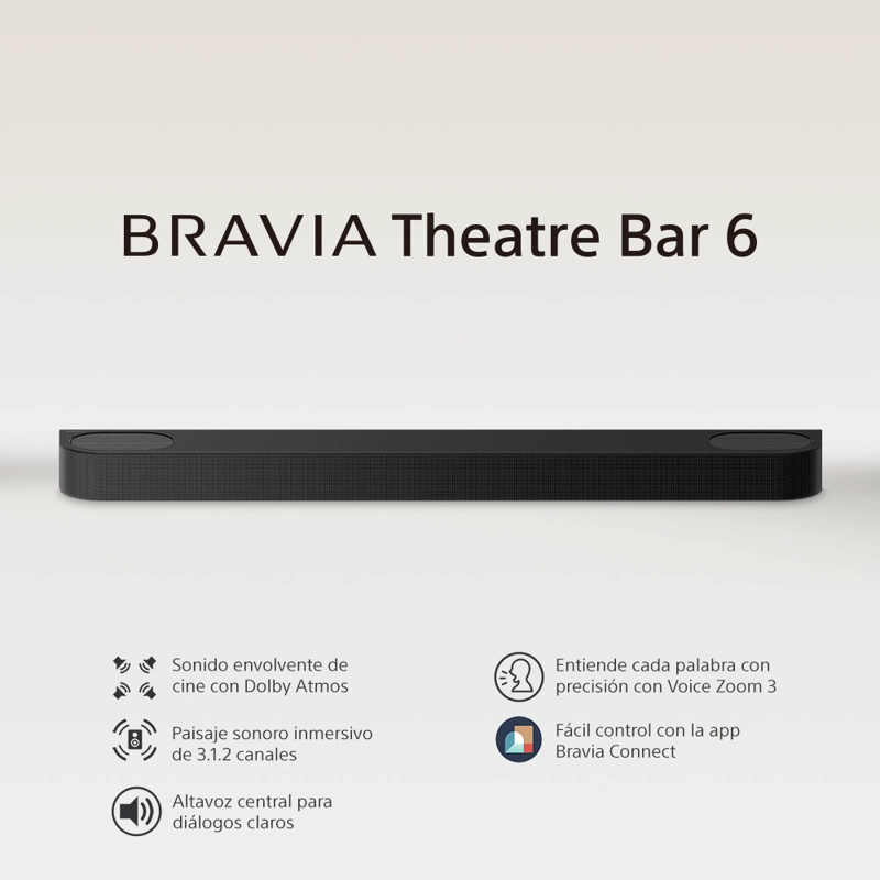 SONY BRAVIA THEATER BAR HT-B600 3.1.2 CON SUBWOOFER WIRELESS - 2